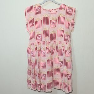 Pink Chicken Adaline Cap Sleeve Dress Pink White Popcorn Print Girls Size 10